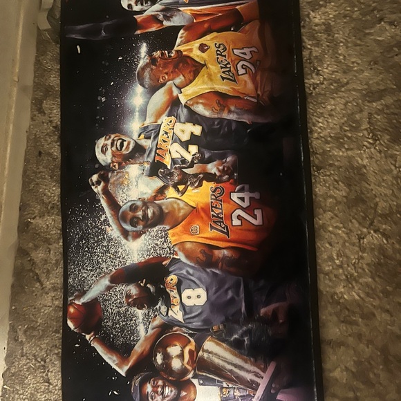 KOBE BRYANT MULTI-SHOT VELOUR MAT/RUG APPROX 13x39 - Picture 6 of 10